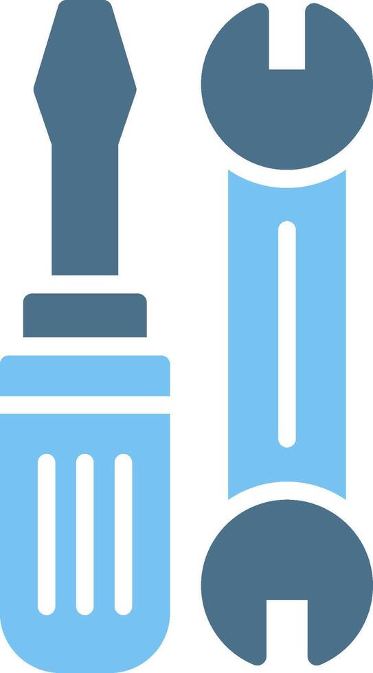 Maintenance Glyph Two Color Icon Design vector