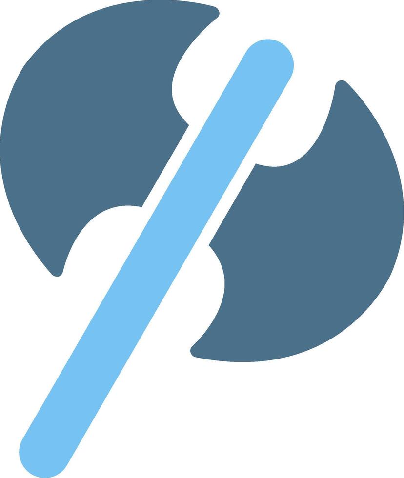 Labrys Glyph Two Color Icon Design vector