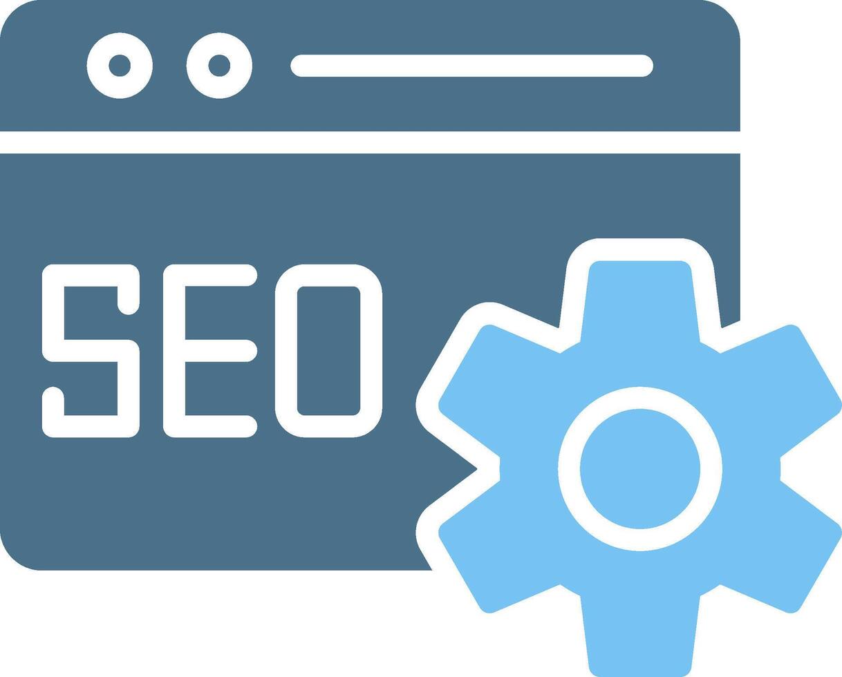 Seo And Web Glyph Two Color Icon Design vector