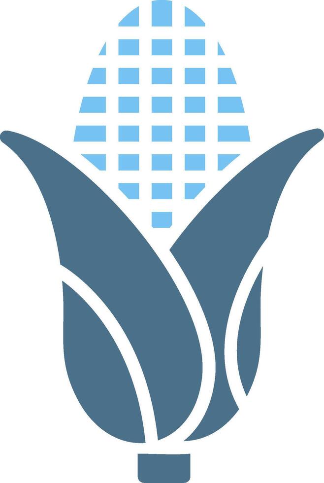Corn Glyph Two Color Icon Design vector