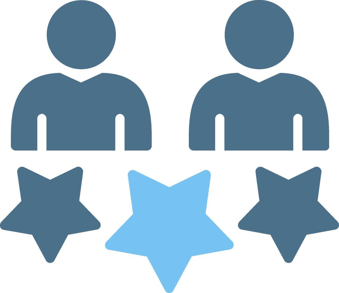 Customer Satisfaction Glyph Two Color Icon Design vector