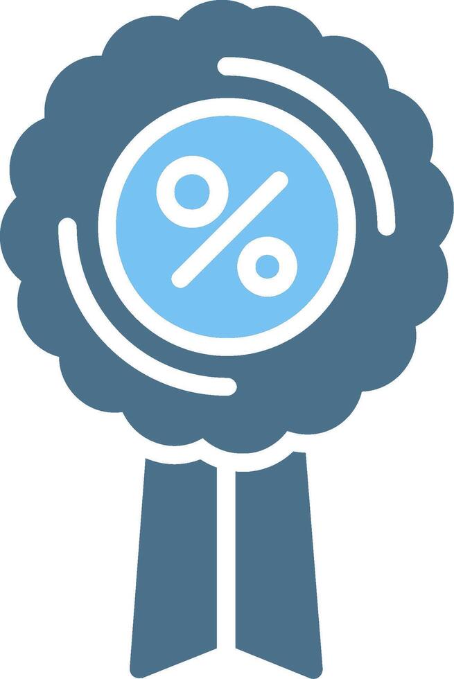 Discount Glyph Two Color Icon Design vector