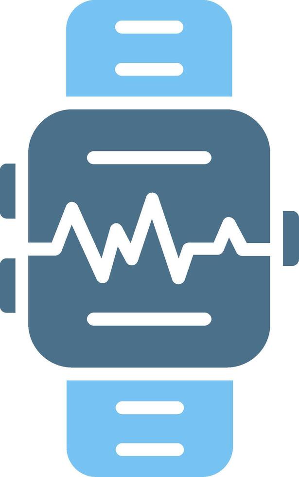 Smartwatch Glyph Two Color Icon Design vector