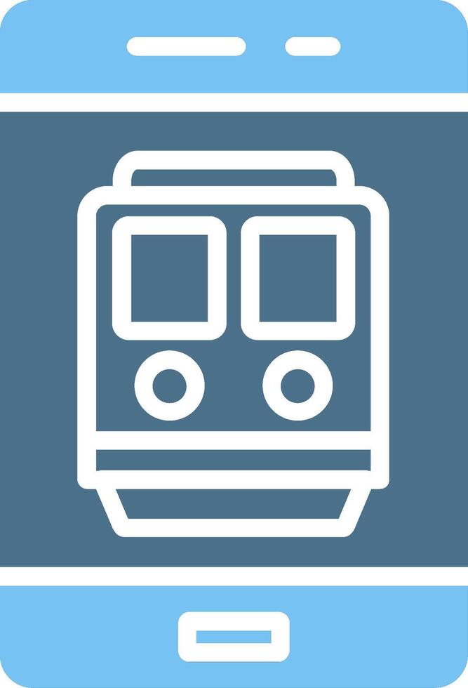 Smartphone Glyph Two Color Icon Design vector