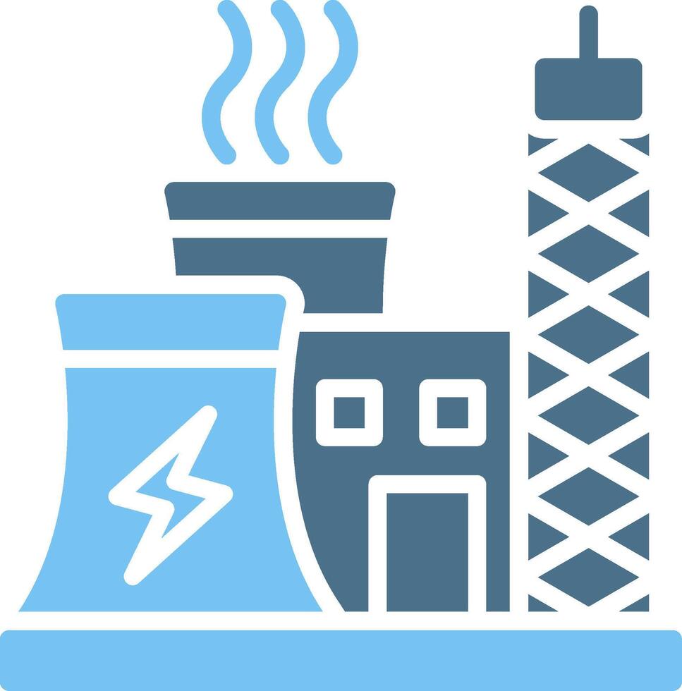 Power Industry Glyph Two Color Icon Design vector