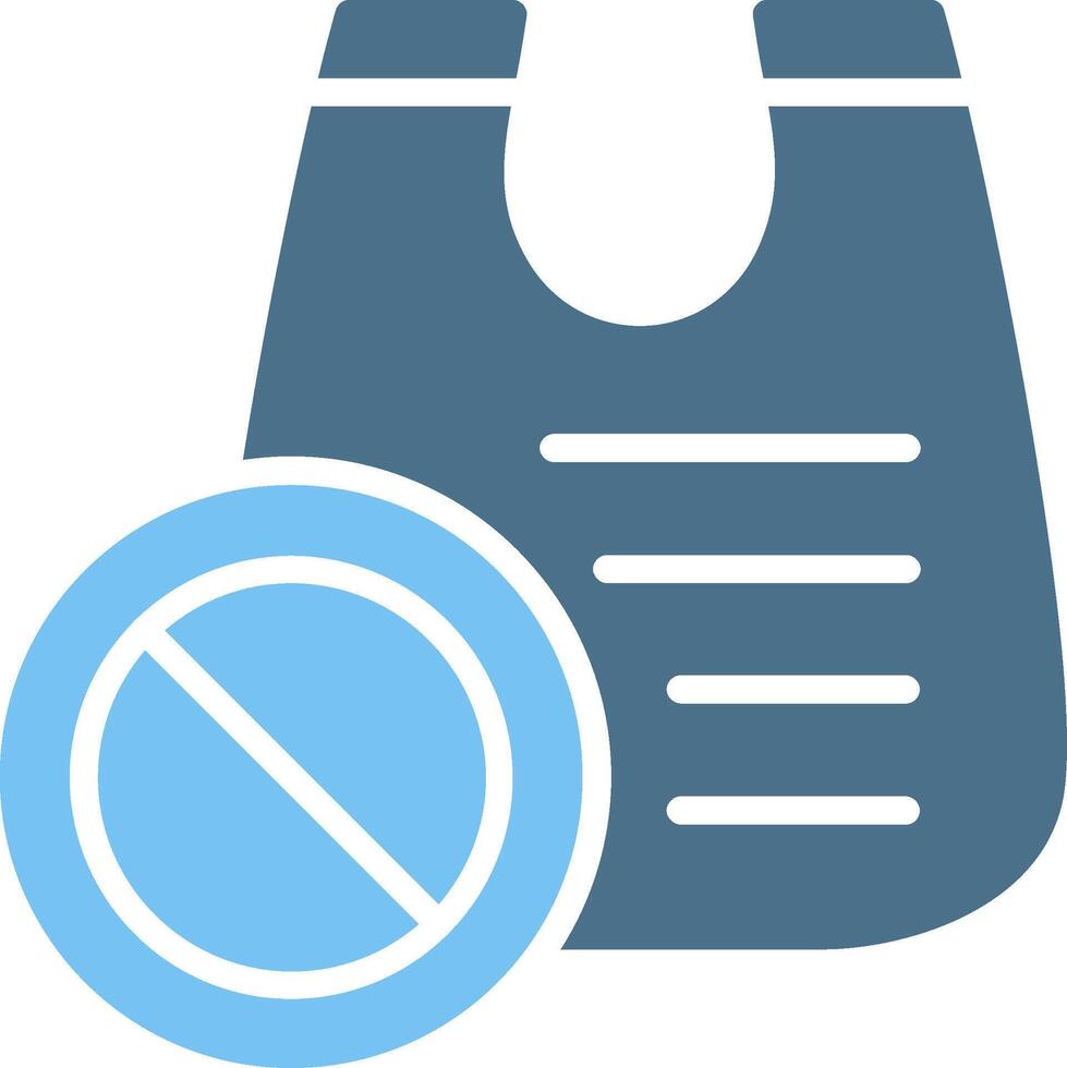 No Plastic Glyph Two Color Icon Design vector