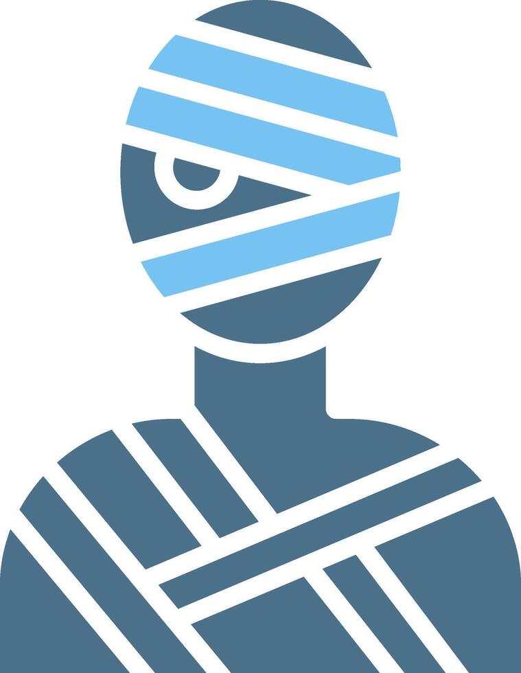Mummy Glyph Two Color Icon Design vector