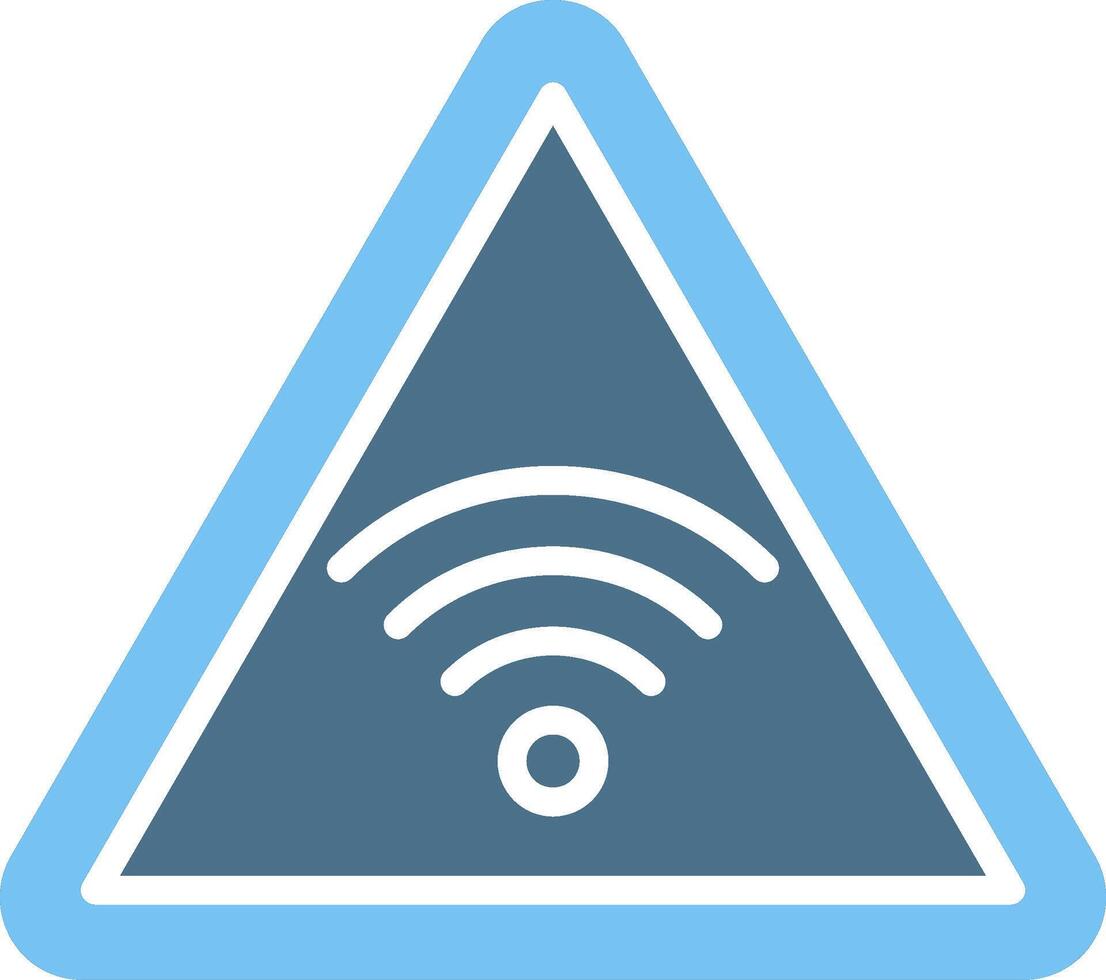 Wifi Glyph Two Color Icon Design vector