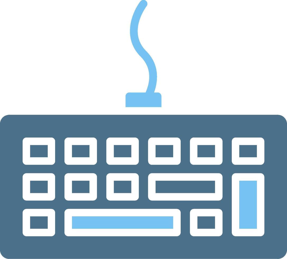 Keyboard Glyph Two Color Icon Design vector