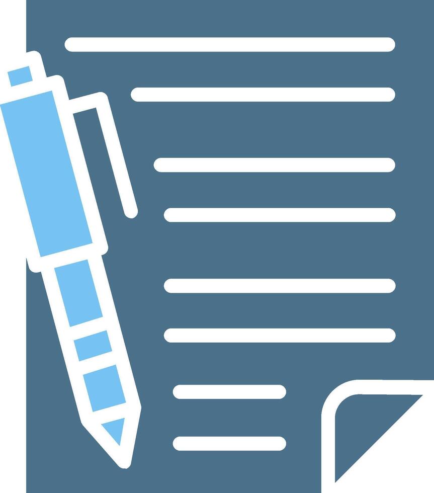Notes Glyph Two Color Icon Design vector