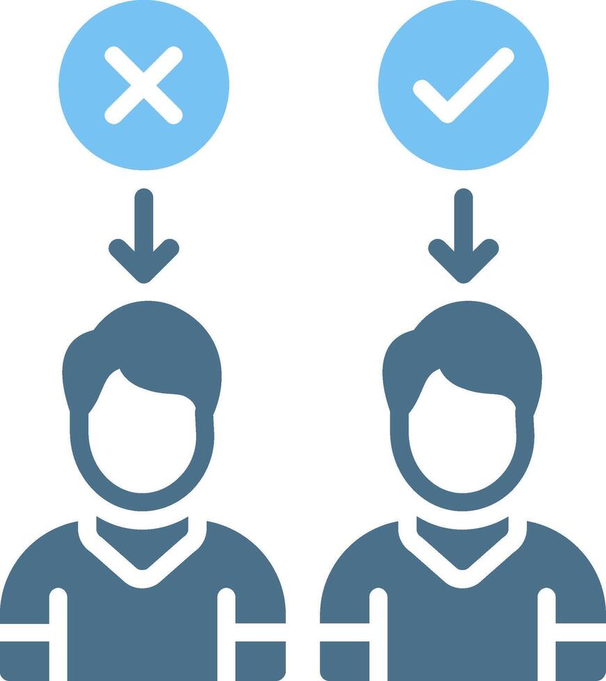 select Glyph Two Color Icon Design vector
