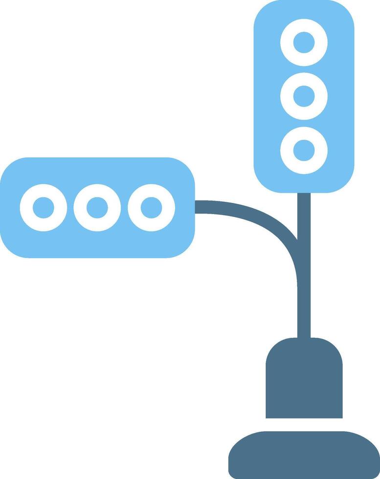 Traffic Lights Glyph Two Color Icon Design vector