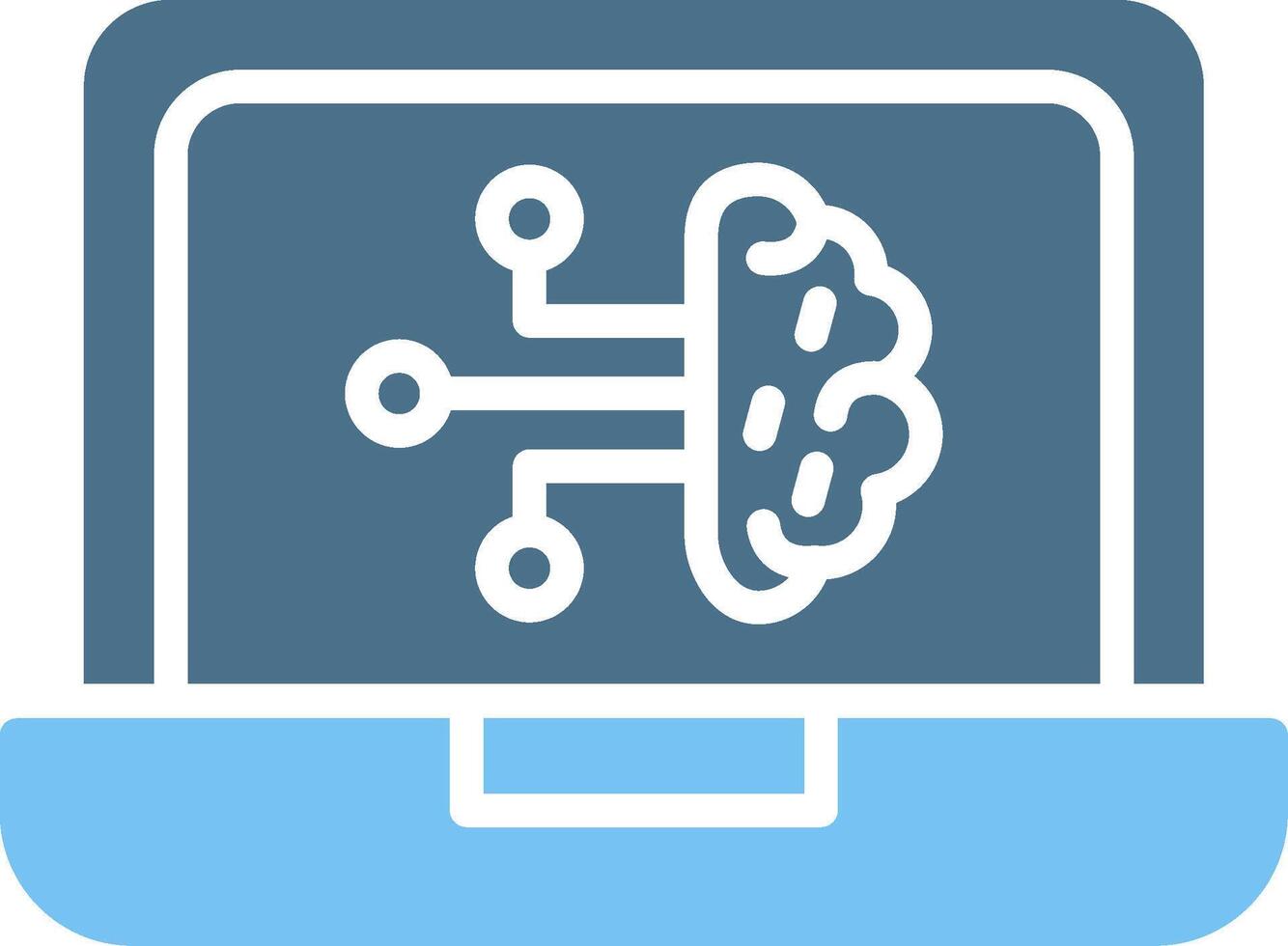 Machine Learning Glyph Two Color Icon Design vector