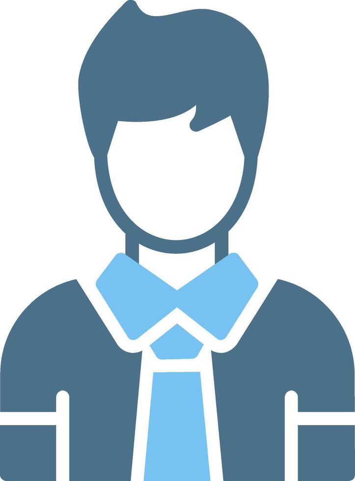 Man Glyph Two Color Icon Design vector