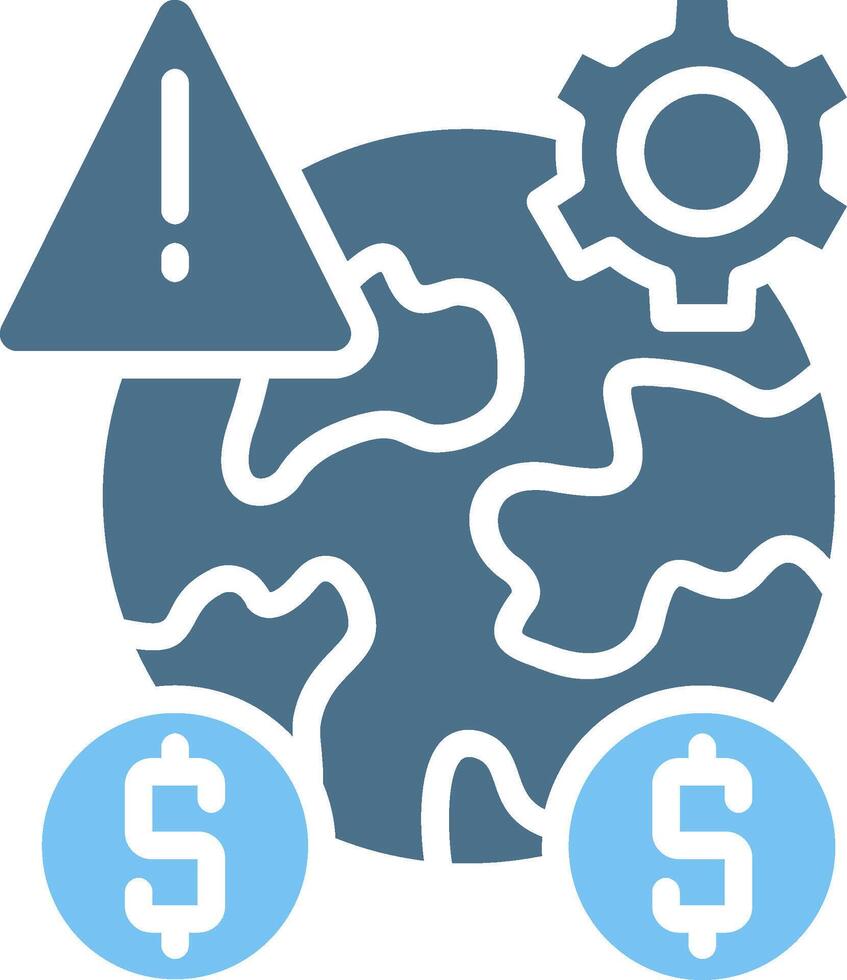 Risk Management Glyph Two Color Icon Design vector