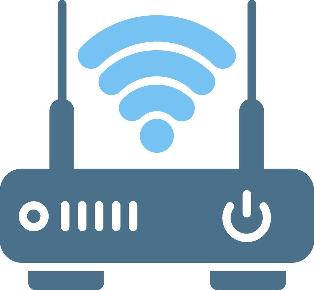 Router Glyph Two Color Icon Design vector