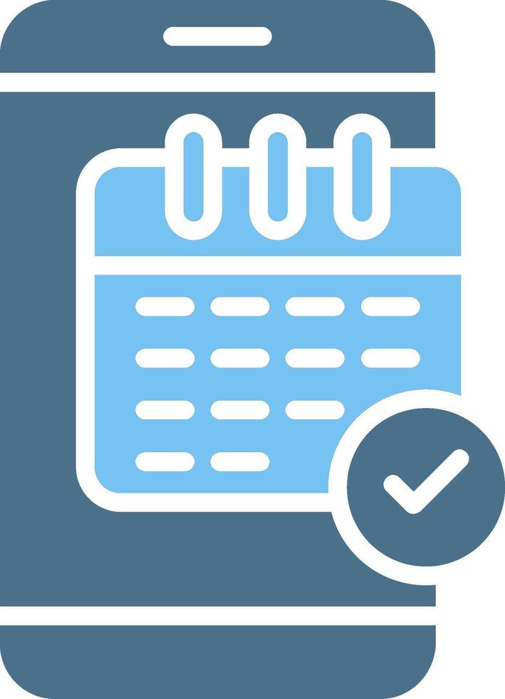 Schedule Glyph Two Color Icon Design vector