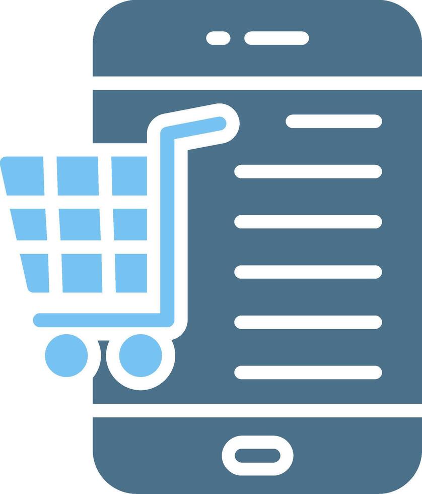 Shopping OnGlyph Two Color Glyph Two Color Icon Design vector