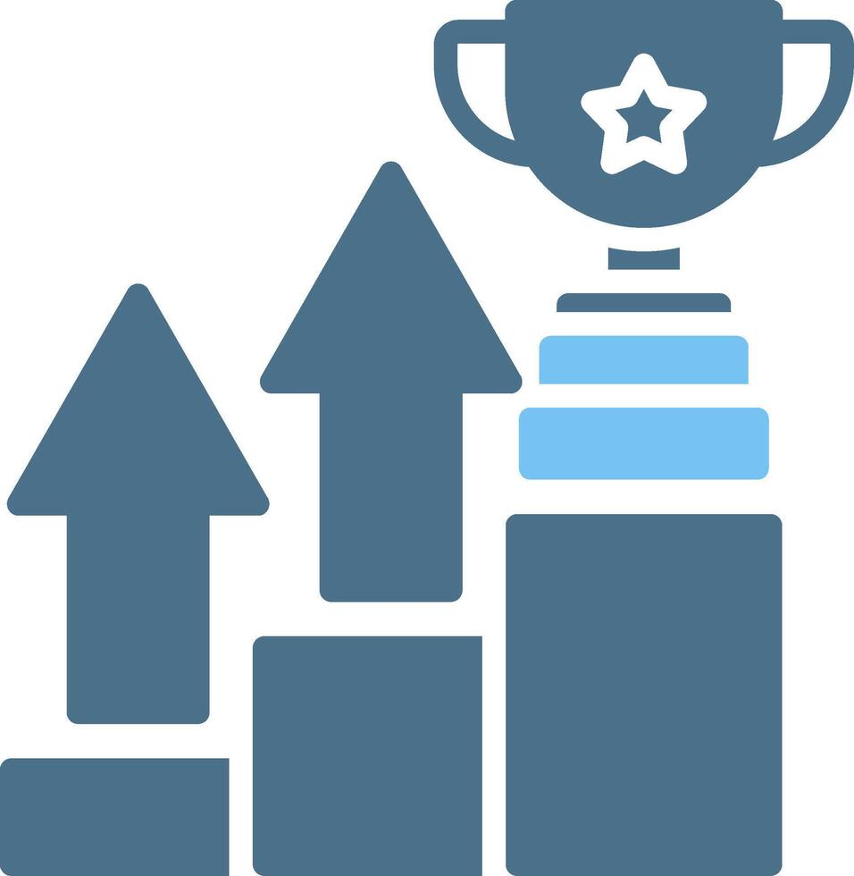 Success Glyph Two Color Icon Design vector