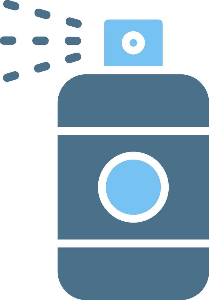 Spray Glyph Two Color Icon Design vector