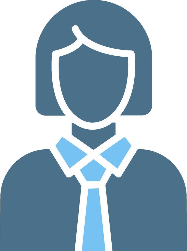 Woman Glyph Two Color Icon Design vector