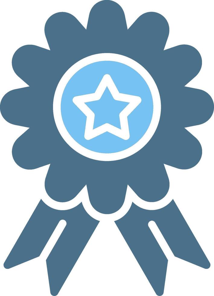 Badge Glyph Two Color Icon Design vector