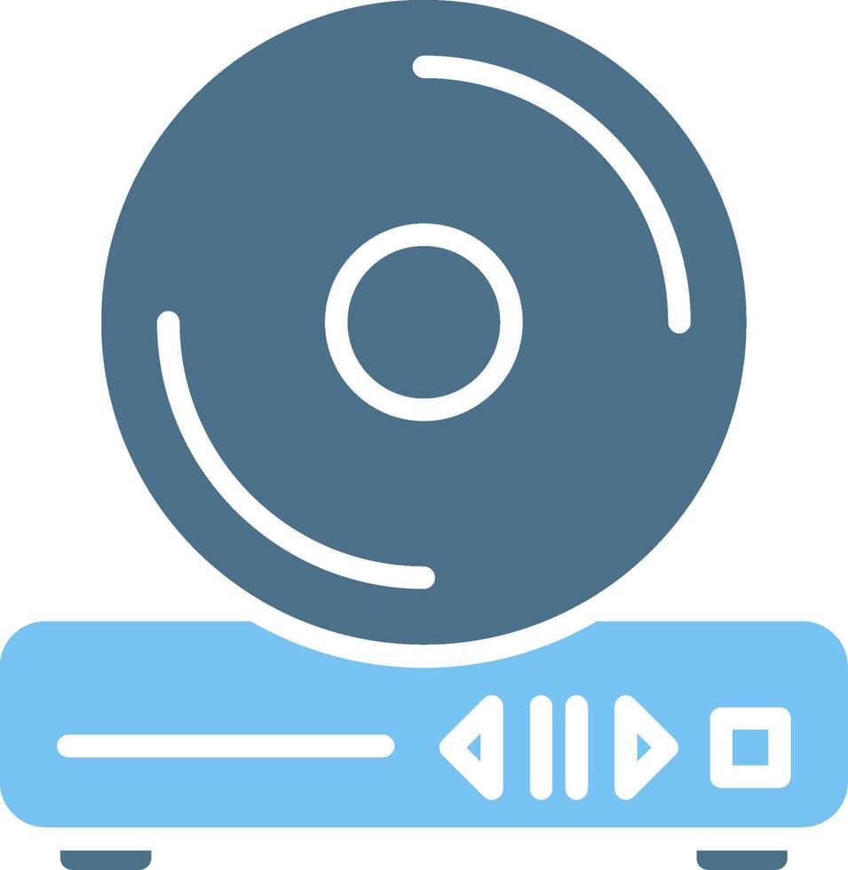 Dvd Glyph Two Color Icon Design vector