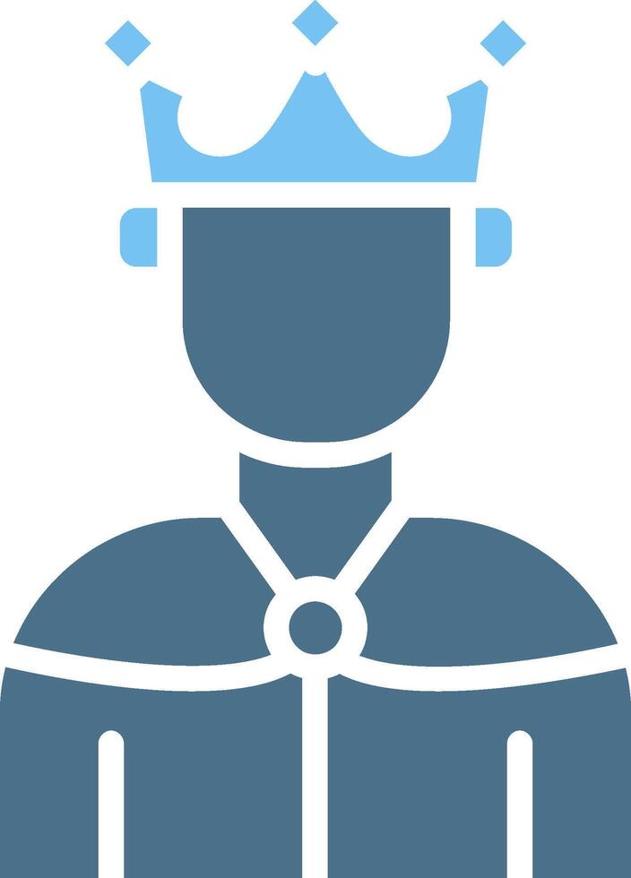 King Glyph Two Color Icon Design vector