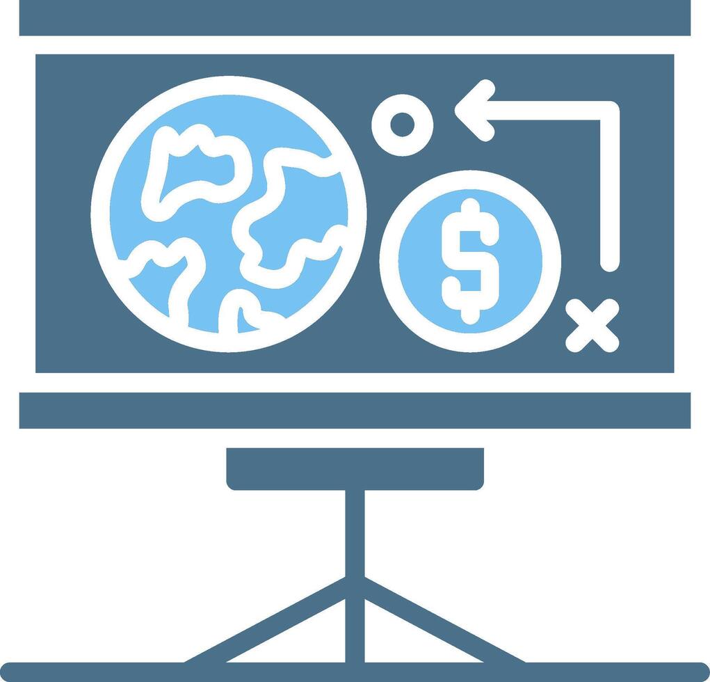 Strategy Glyph Two Color Icon Design vector