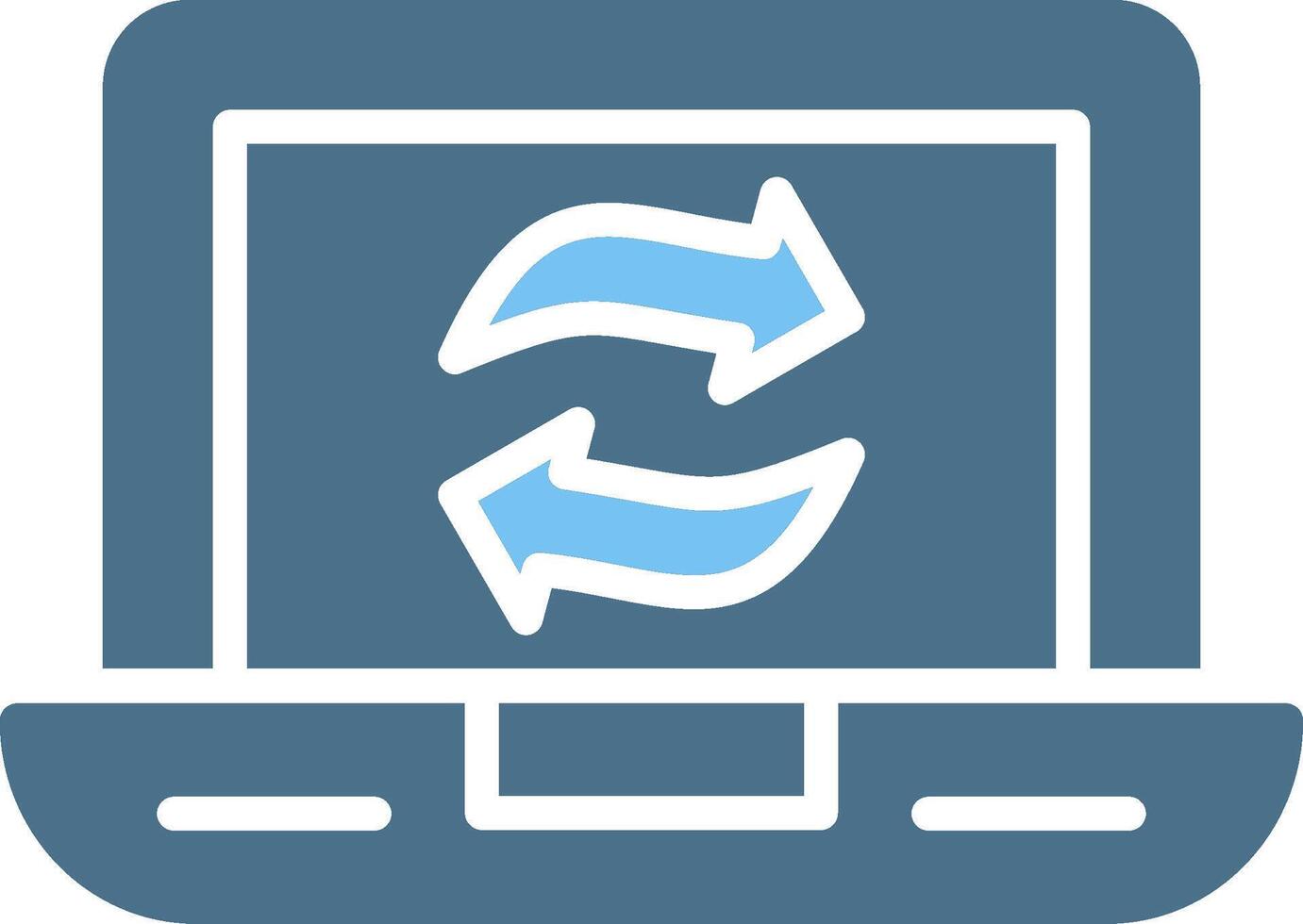 Synchronize Glyph Two Color Icon Design vector