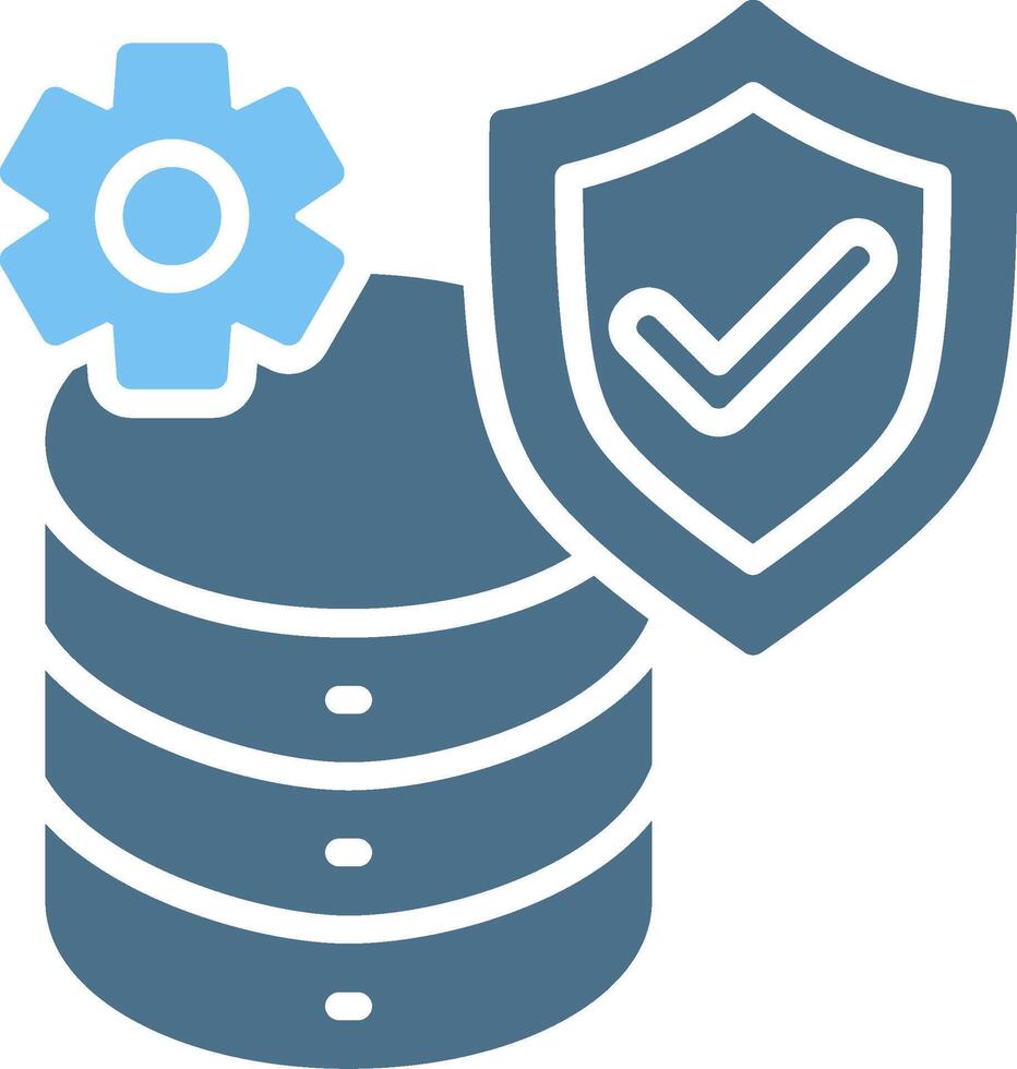 Database Glyph Two Color Icon Design vector
