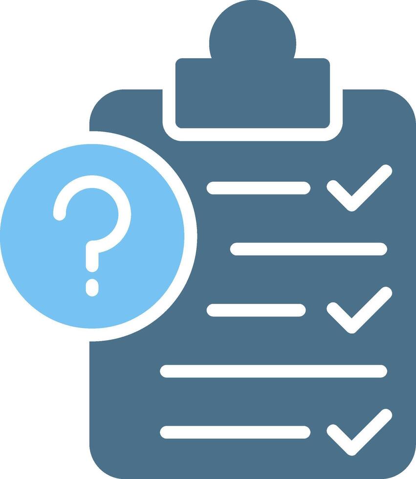 Exam Glyph Two Color Icon Design vector