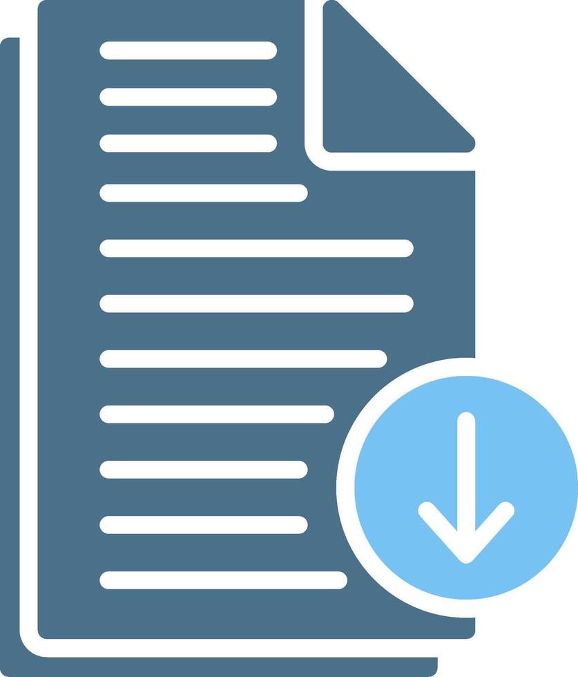 File Download Glyph Two Color Icon Design vector