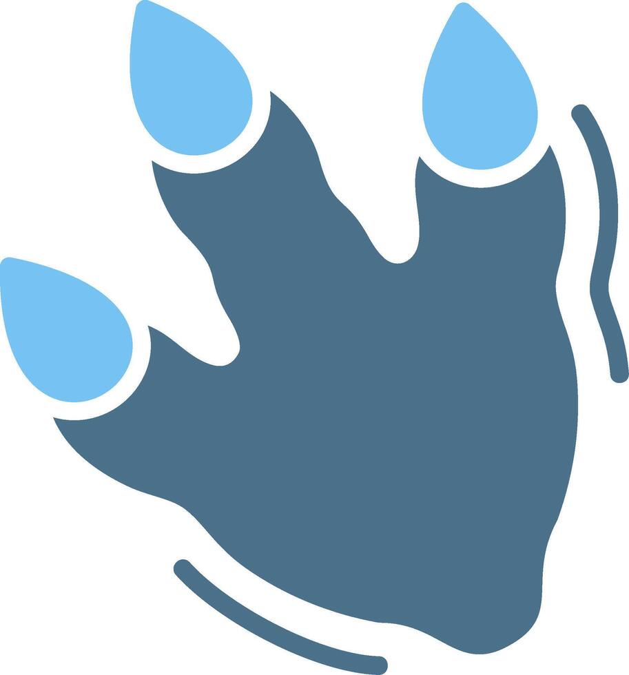Footprint Glyph Two Color Icon Design vector