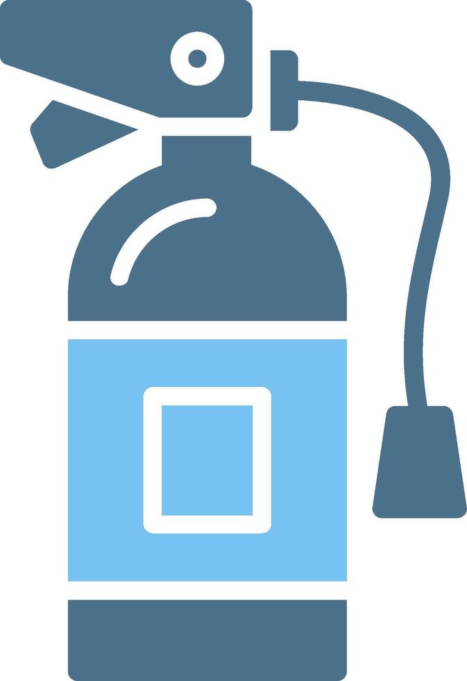 Fire Extinguisher Glyph Two Color Icon Design vector