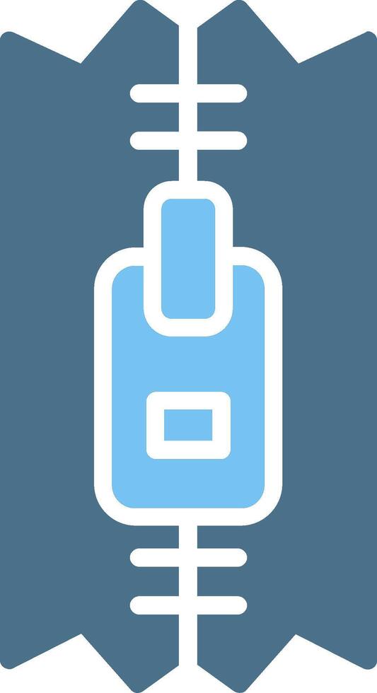 Zip Glyph Two Color Icon Design vector