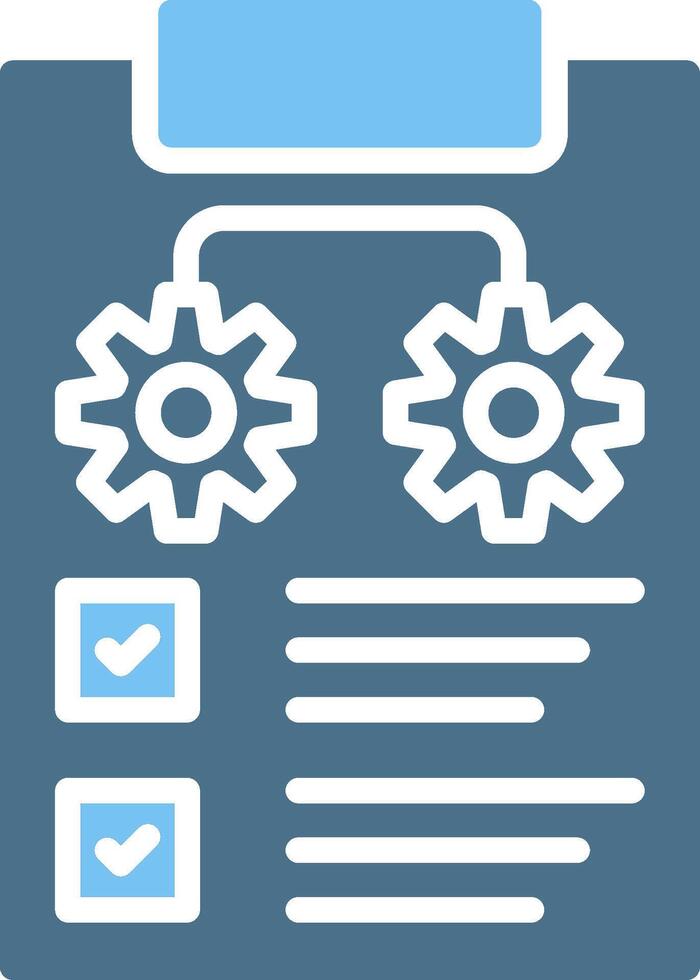 Project Management Glyph Two Color Icon Design vector