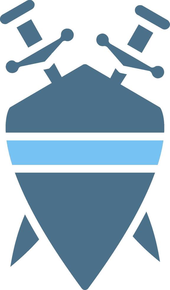 Shield Glyph Two Color Icon Design vector