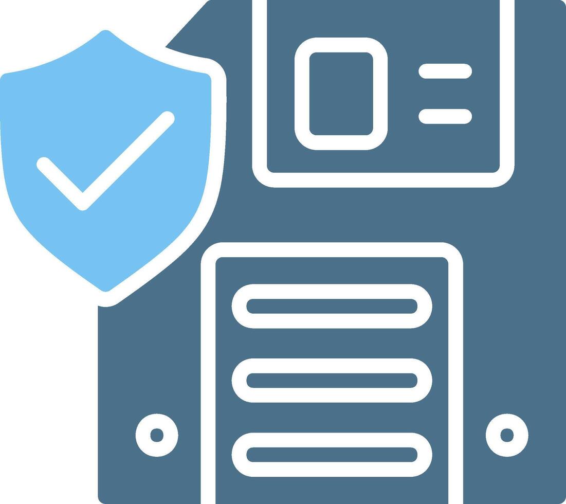 Floppy Disk Glyph Two Color Icon Design vector