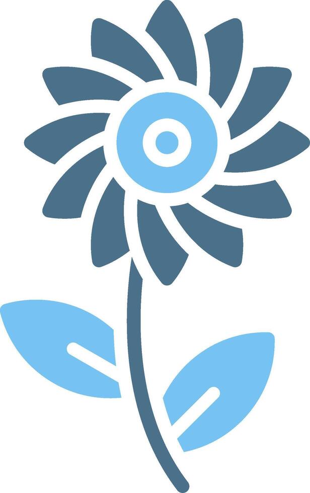 Flower Glyph Two Color Icon Design vector