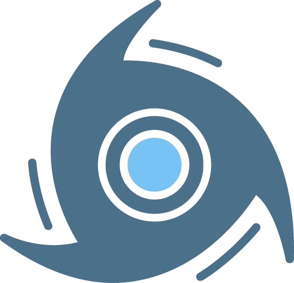 Hurricane Glyph Two Color Icon Design vector