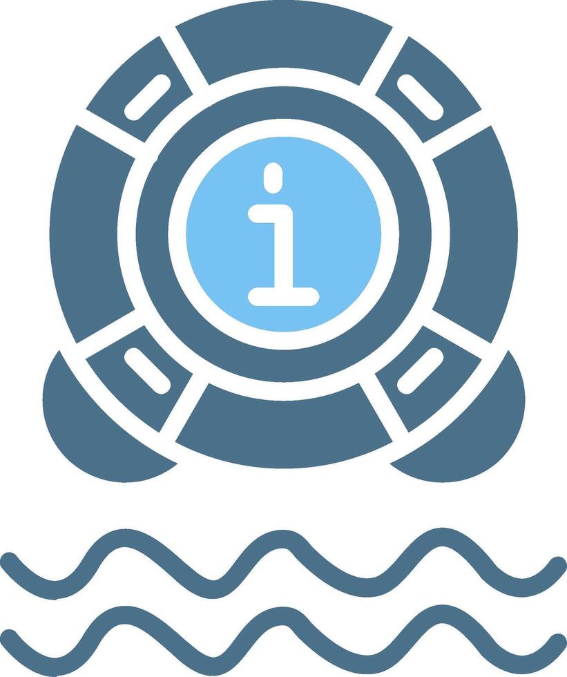 Lifesaver Glyph Two Color Icon Design vector