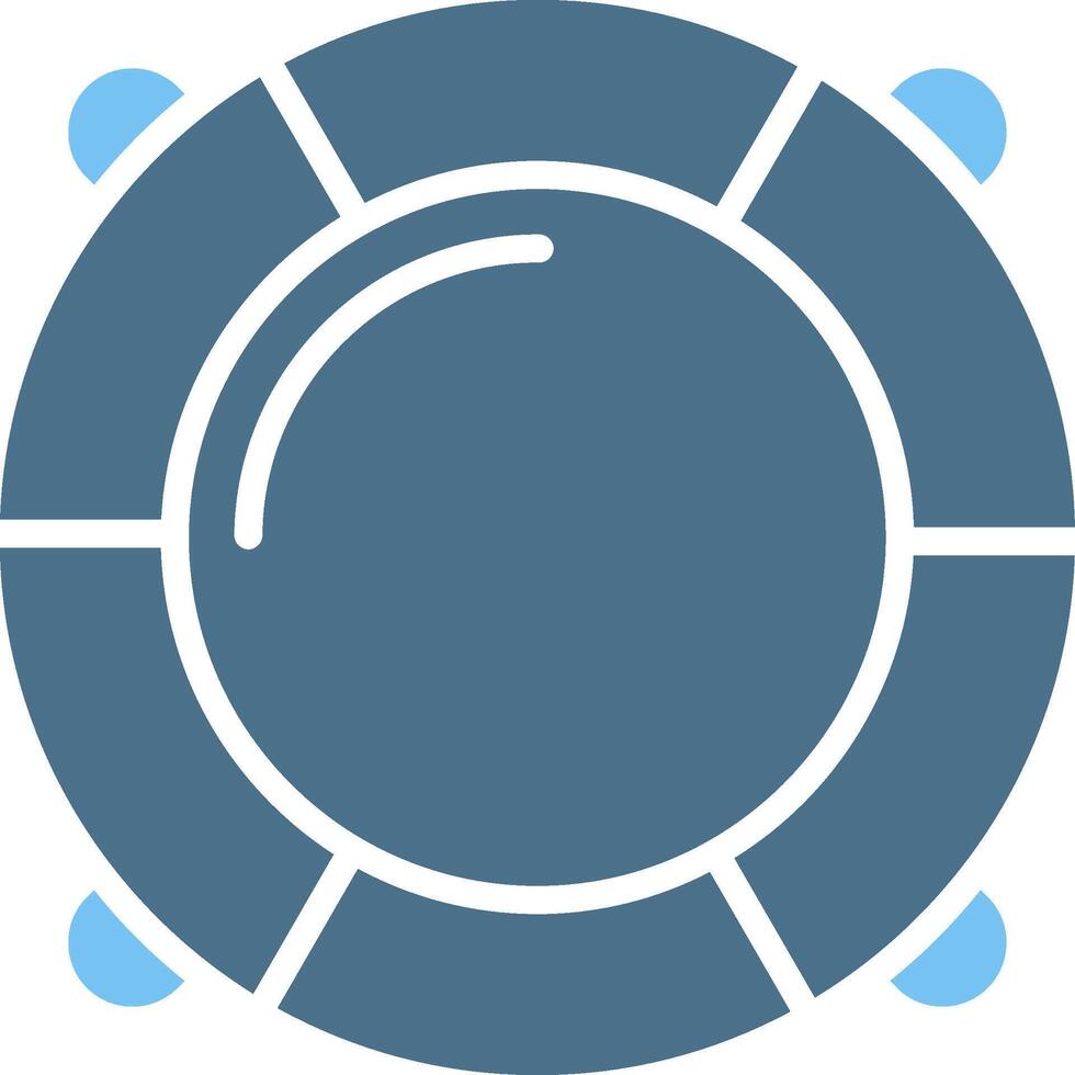 Lifebuoy Glyph Two Color Icon Design vector