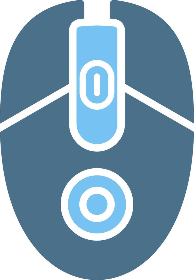 Mouse Glyph Two Color Icon Design vector