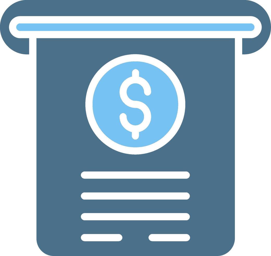 Payroll Glyph Two Color Icon Design vector