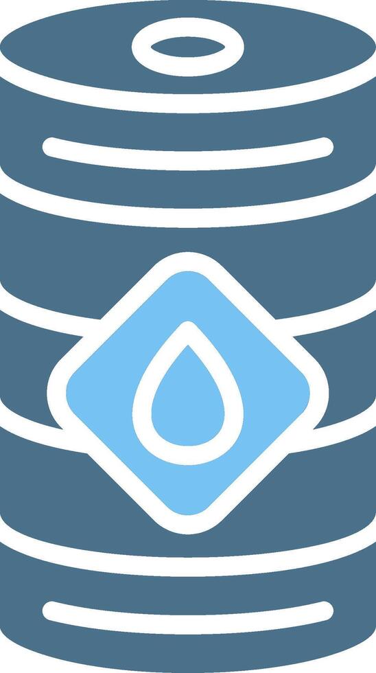 Oil Barrel Glyph Two Color Icon Design vector