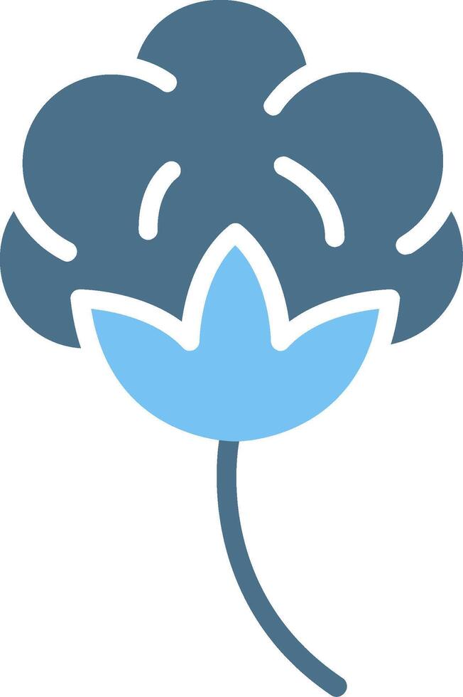 Cotton Glyph Two Color Icon Design vector