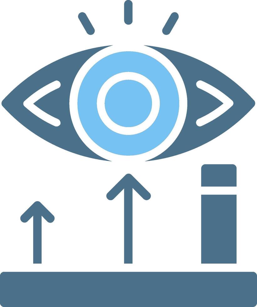 Viewpoint Glyph Two Color Icon Design vector