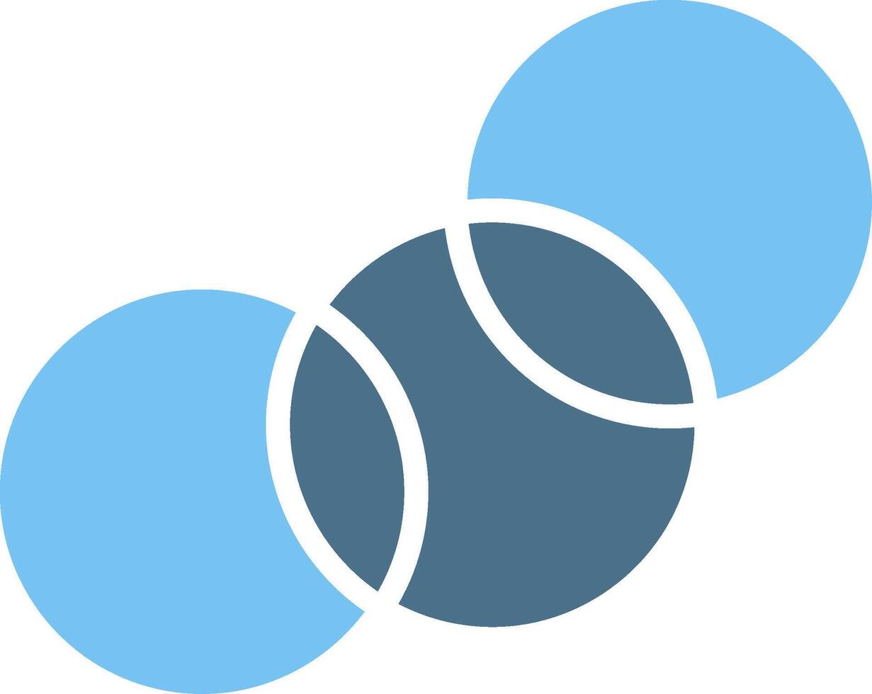 Venn Diagram Glyph Two Color Icon Design vector