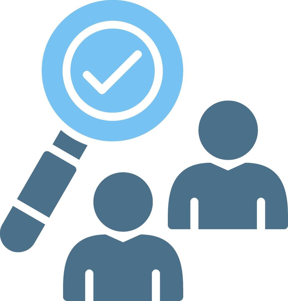 Check Mark Glyph Two Color Icon Design vector